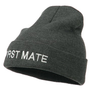 First Mate Embroidered Long Beanie