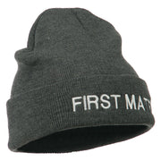 First Mate Embroidered Long Beanie