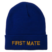 First Mate Embroidered Long Beanie