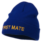 First Mate Embroidered Long Beanie