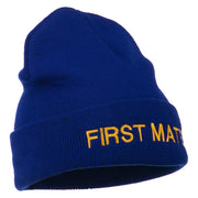 First Mate Embroidered Long Beanie