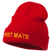 First Mate Embroidered Long Beanie