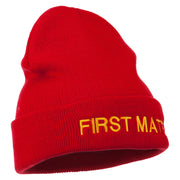 First Mate Embroidered Long Beanie