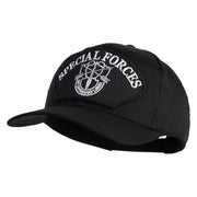 Special Forces Patched Solid Cotton Twill Pro Style Cap - Black OSFM