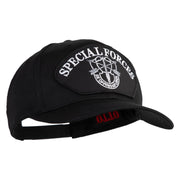 Special Forces Patched Solid Cotton Twill Pro Style Cap - Black OSFM