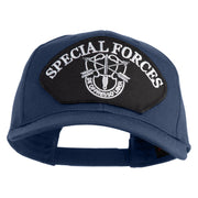 Special Forces Patched Solid Cotton Twill Pro Style Cap - Navy OSFM