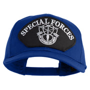 Special Forces Patched Solid Cotton Twill Pro Style Cap - Royal OSFM