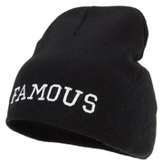 Famous Embroidered Design 8 Inch Knitted Short Beanie