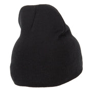 Famous Embroidered Design 8 Inch Knitted Short Beanie