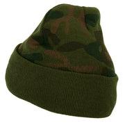 US Air Force Logo Military Embroidered Camo Long Beanie