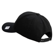 US Marine Corps Seal Embroidered 6 Panel Structured Cotton Twill Cap Made in USA - Black OSFM