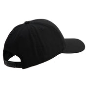 US Marine Corps Seal Embroidered 6 Panel Structured Cotton Twill Cap Made in USA - Black OSFM