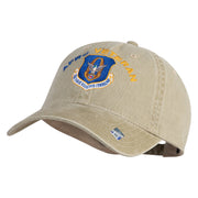Air Force Reserve Command Veteran Embroidered Washed Solid Pigment Dyed Cotton Twill Brass Buckle Cap