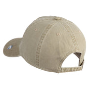 Air Force Reserve Command Veteran Embroidered Washed Solid Pigment Dyed Cotton Twill Brass Buckle Cap - Khaki OSFM