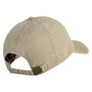 Air Force Reserve Command Veteran Embroidered Washed Solid Pigment Dyed Cotton Twill Brass Buckle Cap - Khaki OSFM