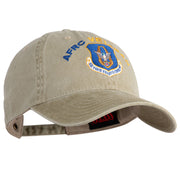 Air Force Reserve Command Veteran Embroidered Washed Solid Pigment Dyed Cotton Twill Brass Buckle Cap