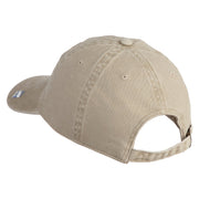 US Air Force Retired Flag Embroidered Solid Cotton Twill Low Profile Strap Cap - Khaki OSFM