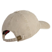 US Air Force Retired Flag Embroidered Solid Cotton Twill Low Profile Strap Cap - Khaki OSFM