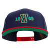 Washington 1889 Logo Embroidered Wool Blend 2 Tone Classic Snapback - Navy-Red OSFM