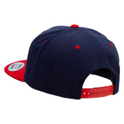 Washington 1889 Logo Embroidered Wool Blend 2 Tone Classic Snapback - Navy-Red OSFM