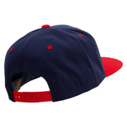 Washington 1889 Logo Embroidered Wool Blend 2 Tone Classic Snapback - Navy-Red OSFM