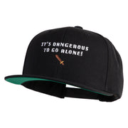 It’s Dangerous to Go Alone Embroidered Wool Blend Cap - Black OSFM