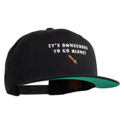 It’s Dangerous to Go Alone Embroidered Wool Blend Cap - Black OSFM