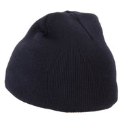 Famous Embroidered Design 8 Inch Knitted Short Beanie