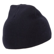 Famous Embroidered Design 8 Inch Knitted Short Beanie