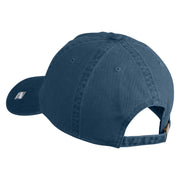 Air Force Reserve Command Veteran Embroidered Washed Solid Pigment Dyed Cotton Twill Brass Buckle Cap - Navy OSFM