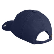 US Air Force Retired Flag Embroidered Solid Cotton Twill Low Profile Strap Cap - Navy OSFM