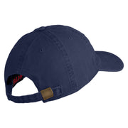 US Air Force Retired Flag Embroidered Solid Cotton Twill Low Profile Strap Cap - Navy OSFM