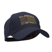 US Air Force Retired Embroidered Low Profile Cotton Twill Cap