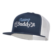 Fishing Buddy Embroidered Snapback Mesh Cap