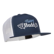 Fishing Buddy Embroidered Snapback Mesh Cap