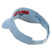 Surf Up Logo Embroidered Washed Pigment Dyed Cotton Twill Visor - Aqua OSFM