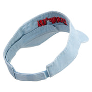 Surf Up Logo Embroidered Washed Pigment Dyed Cotton Twill Visor - Aqua OSFM