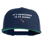 It’s Dangerous to Go Alone Embroidered Wool Blend Cap - Navy OSFM