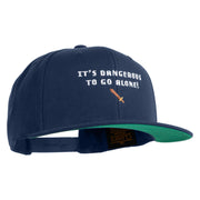 It’s Dangerous to Go Alone Embroidered Wool Blend Cap - Navy OSFM