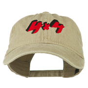 4 By 4 Embroidered Washed Cap