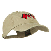 4 By 4 Embroidered Washed Cap