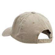 Cartoon Shark Logo Embroidered Cotton Twill Premium Pigment Dyed Cap - Khaki OSFM