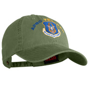 Air Force Reserve Command Veteran Embroidered Washed Solid Pigment Dyed Cotton Twill Brass Buckle Cap