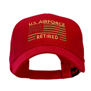 US Air Force Retired Embroidered Low Profile Cotton Twill Cap