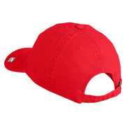 US Air Force Retired Flag Embroidered Solid Cotton Twill Low Profile Strap Cap - Red OSFM