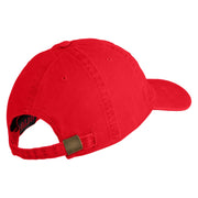 US Air Force Retired Flag Embroidered Solid Cotton Twill Low Profile Strap Cap - Red OSFM
