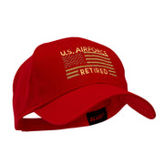 US Air Force Retired Embroidered Low Profile Cotton Twill Cap