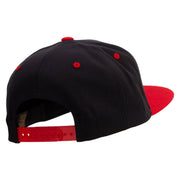 Washington 1889 Logo Embroidered Wool Blend 2 Tone Classic Snapback - Black-Red OSFM