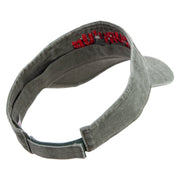 Surf Up Logo Embroidered Washed Pigment Dyed Cotton Twill Visor - Olive OSFM