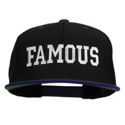 Famous Embroidered Two Tone Snapback Cap